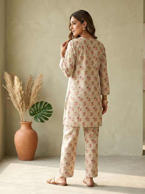 Ivory Rose Printed Lawn Suit – Ready-to-Wear 2 Piece Set