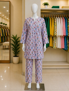 Lilac Garden Printed Lawn Suit – Ready-to-Wear 2 Piece Set