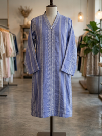 Lavender Blue Printed Lawn Kurti – Soft Everyday Elegance
