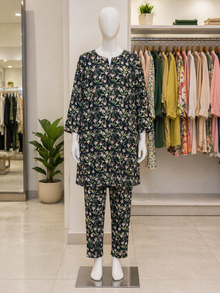 Midnight Garden Printed Lawn Suit – Ready-to-Wear 2 Piece Set