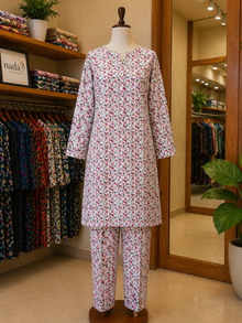 White Petal Confetti Lawn Suit – Ready-to-Wear 2 Piece Set