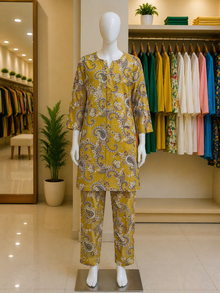 Mustard Paisley Lawn Suit – Ready-to-Wear 2 Piece Set