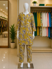 Mustard Paisley Lawn Suit – Ready-to-Wear 2 Piece Set