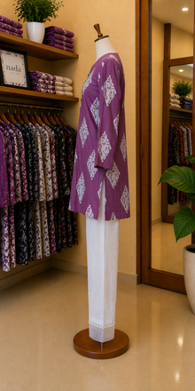 Plum Noor Printed Lawn Suit – 2 Piece Ready-to-Wear