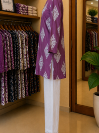 Plum Noor Printed Lawn Suit – 2 Piece Ready-to-Wear