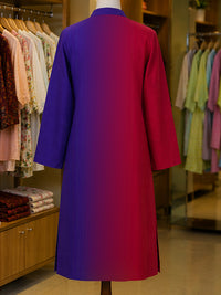 Red & Purple Color Block Lawn Kurti – Bold Everyday Style