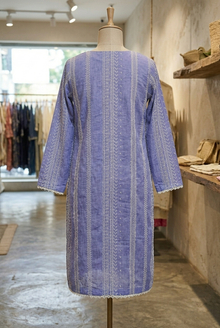 Lavender Blue Printed Lawn Kurti – Elegant 1 Piece