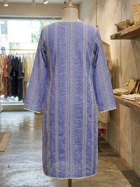 Lavender Blue Printed Lawn Kurti – Elegant 1 Piece