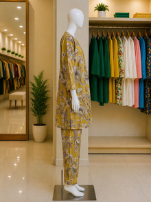 Mustard Paisley Lawn Suit – Ready-to-Wear 2 Piece Set