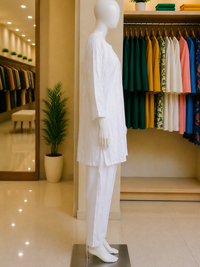 Pearl White Textured Lawn Suit – Ready-to-Wear 2 Piece Set