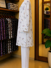 Ivory Bloom Schiffli Lawn Suit – 2 Piece Ready-to-Wear