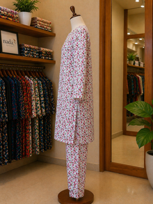 White Petal Confetti Lawn Suit – Ready-to-Wear 2 Piece Set