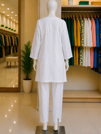 Pearl White Textured Lawn Suit – Ready-to-Wear 2 Piece Set