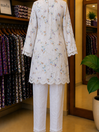 Ivory Meadow Schiffli Lawn Suit – 2 Piece Ready-to-Wear