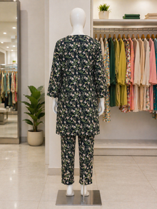 Midnight Garden Printed Lawn Suit – Ready-to-Wear 2 Piece Set
