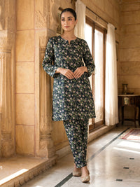 Midnight Garden Printed Lawn Suit – Ready-to-Wear 2 Piece Set