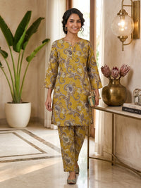Mustard Paisley Lawn Suit – Ready-to-Wear 2 Piece Set