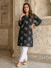 Midnight Bloom Printed 2 Piece Suit