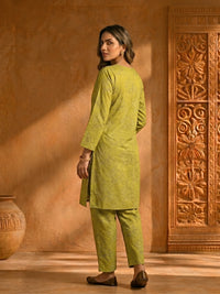 Olive Bloom Printed Lawn Suit – Ready-to-Wear 2 Piece Kameez Trouser