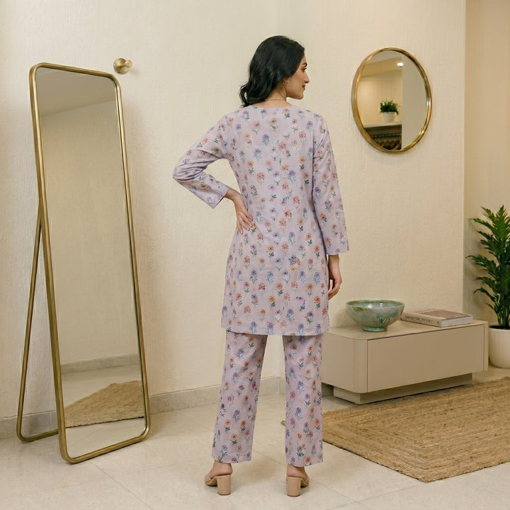 Lilac Garden Printed Lawn Suit – Ready-to-Wear 2 Piece Set