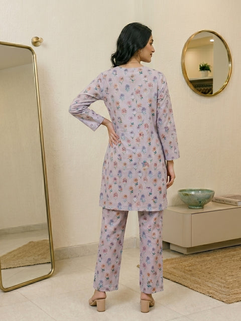 Lilac Garden Printed Lawn Suit – Ready-to-Wear 2 Piece Set