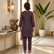 Midnight Pop Floral Lawn Suit – Ready-to-Wear 2 Piece Set