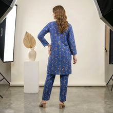 Royal Blue Bloom Lawn Suit – Ready-to-Wear 2 Piece Set