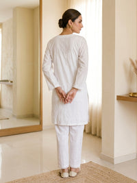 Pearl White Textured Lawn Suit – Ready-to-Wear 2 Piece Set